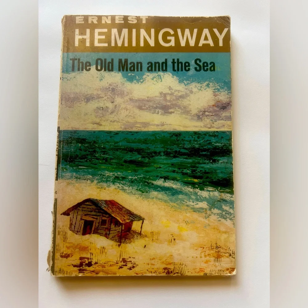 Vintage 1952 paperback edition of The Old Man and the Sea by Ernest Hemingway